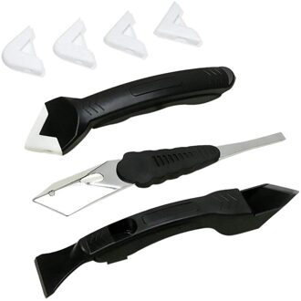 Siliconen Spatel, Drie-In-een Siliconen Spatel Tool Kit, met 4 Vervangbare Pad Kit Finishing Gereedschap,