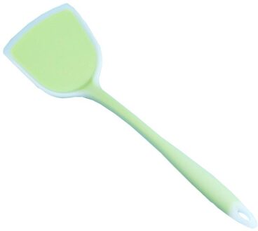 Siliconen Spatel Rundvlees Vlees Ei Keuken Schraper Breed Pizza Schop Non-stick Turners Voedsel Lifters Thuis Koken Gebruiksvoorwerpen 3 kleuren groen wit