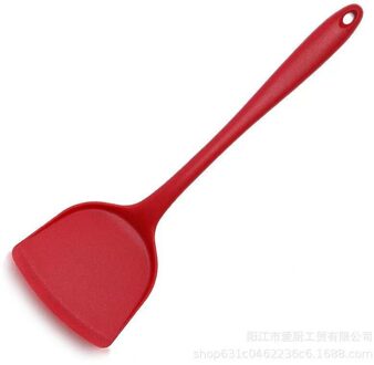 Siliconen Spatel Verdikking Siliconen Keukengerei Non-stick Doet Geen Pijn De Pot Koken Keuken rood