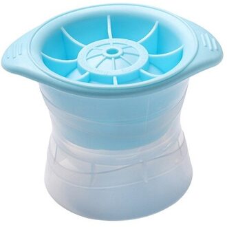 Siliconen Sphere Ice Cube Mold Keuken Stapelbaar Langzame Smelten Diy Ice Ball Ronde Jelly Maken Mould Voor Cocktail Whisky Drinken blauw