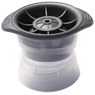 Siliconen Sphere Ice Cube Mold Keuken Stapelbaar Langzame Smelten Diy Ice Ball Ronde Jelly Maken Mould Voor Cocktail Whisky Drinken grijs