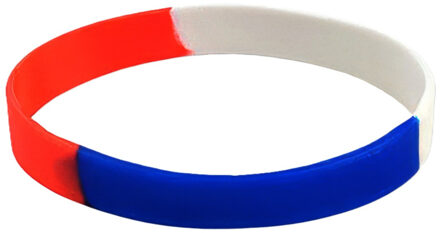 Siliconen supporters armbandje - rood wit blauw - Holland - Nederland