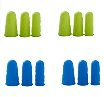 Siliconen Vinger Beschermers 12 Stuks Vinger Protectors Lijm Vinger Caps Voor Naaien Lijmen Scrapbooking In 3 Maten Gadgets