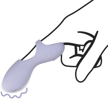 Siliconen Vinger Vibrator - Lavendel