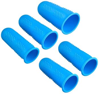 Siliconen Vingers Cover Cap Vingertop Protector Anti-Slip Hittebestendige Voor Keuken Barbecue T669 5 stk