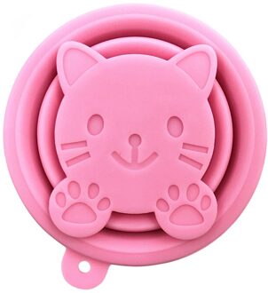 Siliconen Vouwen Cup Telescopische Inklapbare Portable Voor Outdoor Reizen Camping Fq-Ing roze