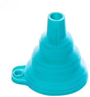 Siliconen Vouwen Trechters Keuken Gereedschap Keuken Accessoire Opvouwbare Trechter Mini Silicone Inklapbare Draagbare Trechter Leverancier blauw