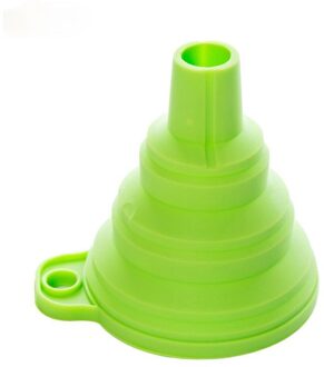 Siliconen Vouwen Trechters Keuken Gereedschap Keuken Accessoire Opvouwbare Trechter Mini Silicone Inklapbare Draagbare Trechter Leverancier groen