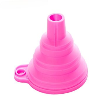 Siliconen Vouwen Trechters Keuken Gereedschap Keuken Accessoire Opvouwbare Trechter Mini Silicone Inklapbare Draagbare Trechter Leverancier roze