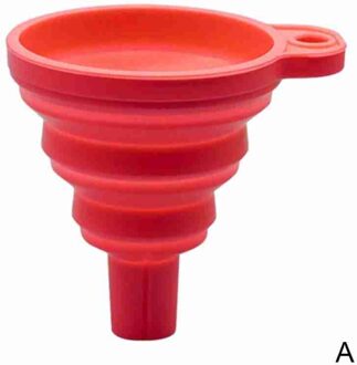 Siliconen Vouwen Trechters Keuken Gereedschap Keuken Accessoire Opvouwbare Trechter Mini Silicone Inklapbare Draagbare Trechter rood