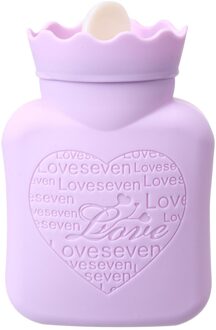 Siliconen Water Fles Zak Winter Warm Warmte Herbruikbare Handwarmer Leuke Stress Pijnbestrijding Therapie Paars