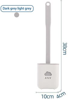Siliconen Wc Borstel Met Toiletborstelhouder Creatieve Reinigingsborstel Set Clean Tool Duurzaam Badkamer Ivoor