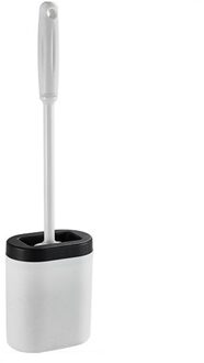 Siliconen Wc Borstel Met Toiletborstelhouder Set Platte Kop Zachte Haren Borstel Voor Toiler Wc Badkamer Accessoires G344324