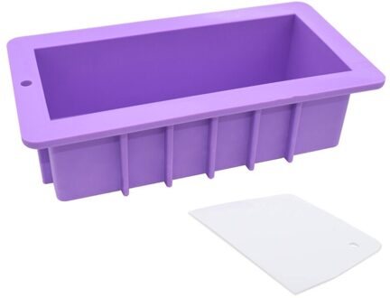 Siliconen Zeep Mallen Rechthoekige Loaf Mold Met Plastic Schraper Voor Handgemaakte Zeep