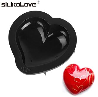 Silikolove Hartvormige Siliconen Cakevorm Anti-aanbak Bakken Mousse Pan Dessert Decoratie Gereedschappen Zwart Siliconen Vormen Bakken