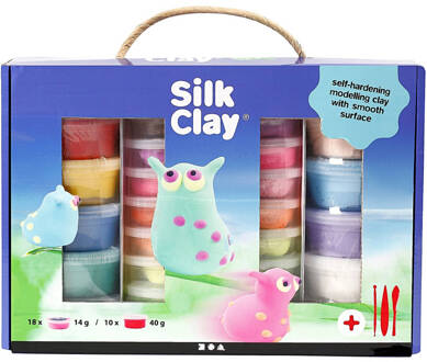 Silk Clay Kleiset 18 X 14 Gram / 10 X 40 Gram 31-delig Multikleur