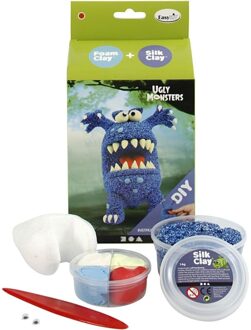 Silk Clay Knutselset Ugly Monsters Blauw 6-delig