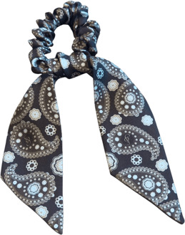 Silk Haarelastiek Silk& Bow Paisley Brown 1 st