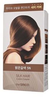 Silk Hair Color Cream Gray Hair Cover - 5 Colors #5N Light Brown