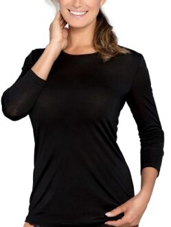 Silk Jersey Long Sleeve Shirt * Actie * Zwart,Beige,Wit - X-Small,Small,Medium,Large,X-Large,XX-Large