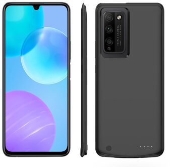 Silm Siliconen Shockproof Battery Charger Case Voor Huawei Honor 30 Lite Power Bank Case Voor Honor 30 Lite Back Clip batterij Cover Honor 30 Lite-blauw