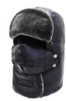 SILOQIN mannen Winter Hoeden Vrouwen Warm Bomber Hoed Met Masker Dikke Fluwelen Paar cap Winter Thermische Winddicht ski Caps marine blauw