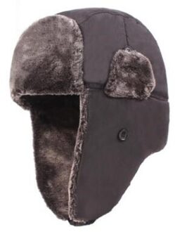 SILOQIN Vrouwen Winter Hoed mannen Warme Bomber Hoeden Dikkere Plus Fluwelen Oorbeschermers Caps Winddicht Thermische Ski Cap Paar Hoed vader Hoeden grijs