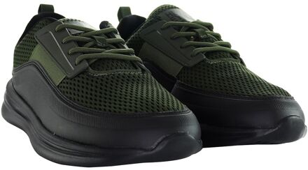 Silva Heren Kaki/Zwart Hardloopschoenen Groen