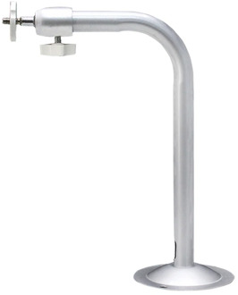 Silver Aluminum L Shape Adjustable CCTV Camera Wall Mount Ceiling Bracket Installation Arm 230mm