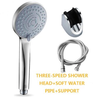 Silver Chrome Douchekop Met 3 & 5 Modus Onder Druk Waterdichte Hand-Held Huishouden Badkamer Waterbesparende Accessoires 3-3