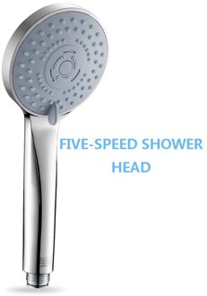 Silver Chrome Douchekop Met 3 & 5 Modus Onder Druk Waterdichte Hand-Held Huishouden Badkamer Waterbesparende Accessoires 5-1