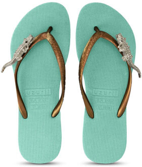 Silver crocodile switch mintgroen - maat 39-40