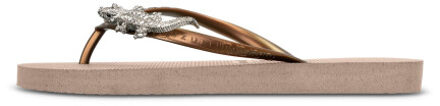 Silver crocodile switch zand - maat 39-40 Beige