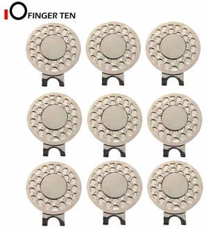 Silver Durable Removable Magnetic Golf Ball Marker Hat Clip Value 6/9 Pack Set Attaches Easily to Hats Caps Belt