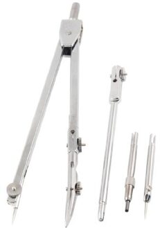 Silver Tone 21Cm Max Radius Kompas W Plastic Case