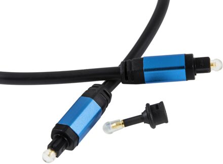 Silverht 93013-2.5 M Hoge End Glasvezel Kabel En 3.5Mm Jack Adapter, Zwarte Kleur