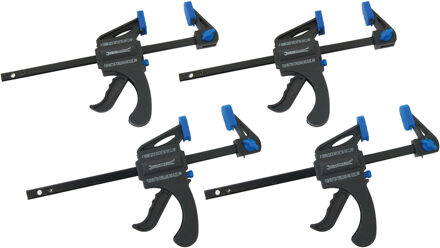 Silverline Snelspan lijmklem - 4x - hard kunststof - bereik 450 mm - lijmtang