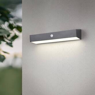 Silves wandlamp op zonne-energie, zwart, sensor, IP44