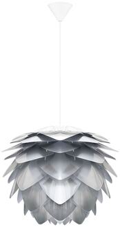 Silvia Mini hanglamp brushed steel - met koordset wit - Ø 32 cm Grijs