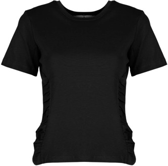 Silvian Heach Aansluitend T-Shirt met Ronde Hals Silvian Heach , Black , Dames - M,Xs,2Xs