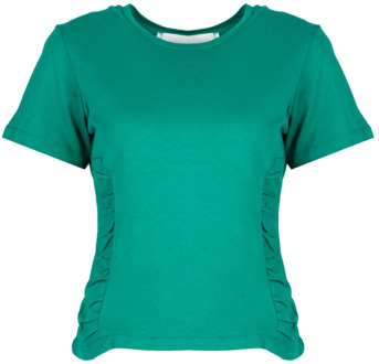 Silvian Heach Aansluitend T-Shirt met Ronde Hals Silvian Heach , Green , Dames - M,S,Xs,2Xs