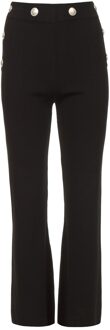 Silvian Heach Flared stretch broek Fearow  zwart