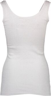 Silvian Heach Geribbelde gebreide tanktop zonder mouwen met ronde hals Wit