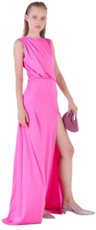 Silvian Heach Lange jurk met zijsplit Silvian Heach , Pink , Dames - Xl,L,M,S,Xs,2Xs