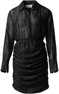 Silvian Heach Lurex jacquard jurk Milou  zwart - 34 (IT 40),36 (IT 42),38 (IT 44),40 (IT 46),