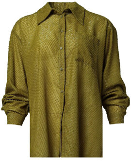 Silvian Heach Luxe jacquard blouse Liza  groen - 34 (IT 40),