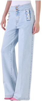Silvian Heach Wide Jeans Silvian Heach , Blue , Dames - W30,W26,W29,W34,W27,W32,W31