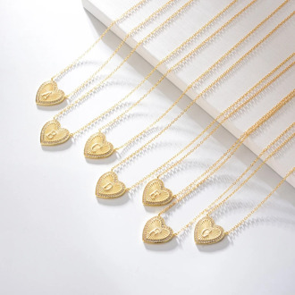Silvology 26 English Letter Heart Necklace 925 Sterling Silver Elegant Zircon Luxury Name Necklace for Women Friendship Jewelry