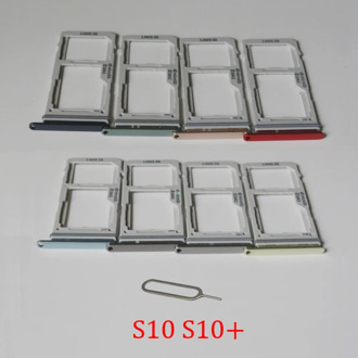 SIM Card Chip Tray Slot For Samsung Galaxy S10 Plus S10+ G973 G975 Original New Phone SIM Micro SD Card Tray Holder Adapter