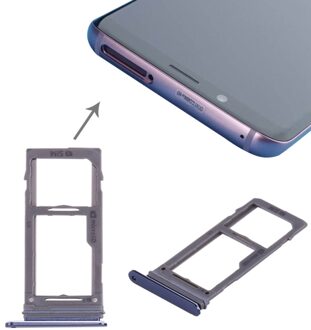 Sim-kaart + Micro Sd Houder Slot Lade Voor Samsung Galaxy S9 / S9 Plus single blauw